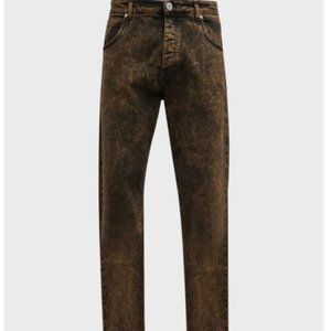 Balmain Men's Loose Two-Tone Denim Jean